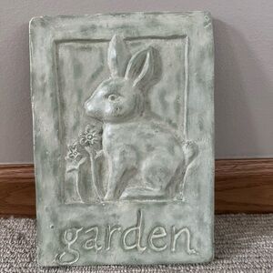 Simply Clay Bunny Garden Plaque